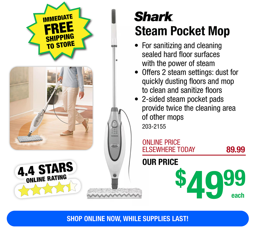 Menards Shark® Steam & Scrub AllinOne Steam Mop ONLY 79.99! Milled