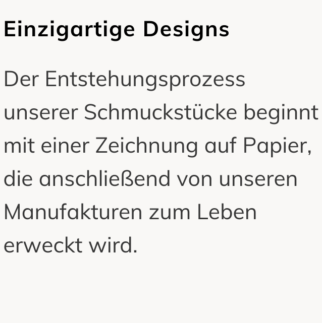Einzigartige Designs: Der Entstehungsprozess unserer Schmuckstücke beginnt mit einer Zeichnung auf Papier, die anschließend von unseren Manufakturen zum Leben erweckt wird.