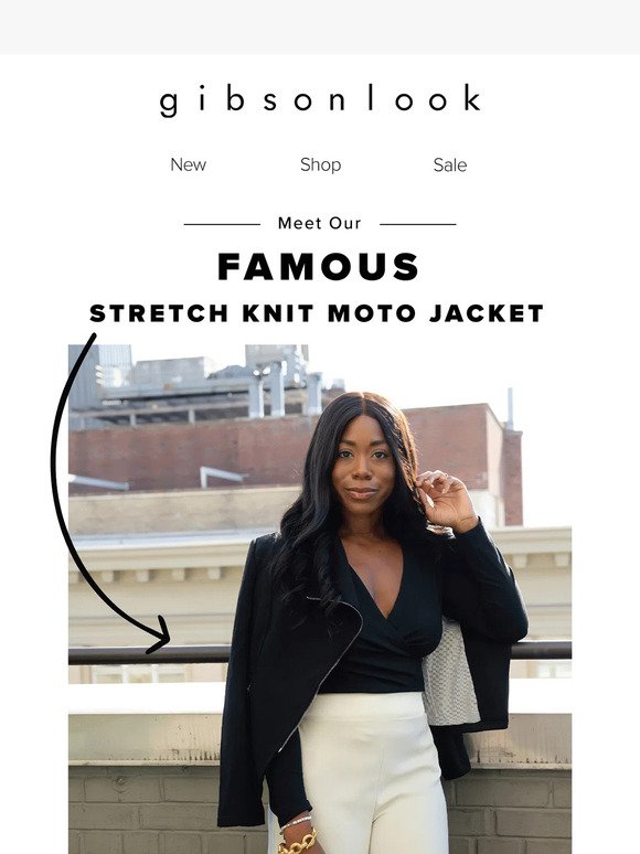 Meet Our Famous Stretch Knit Moto Jacket
