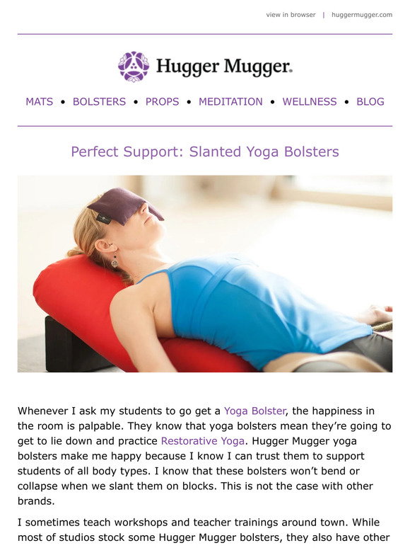 Standard Yoga Bolster - Hugger Mugger