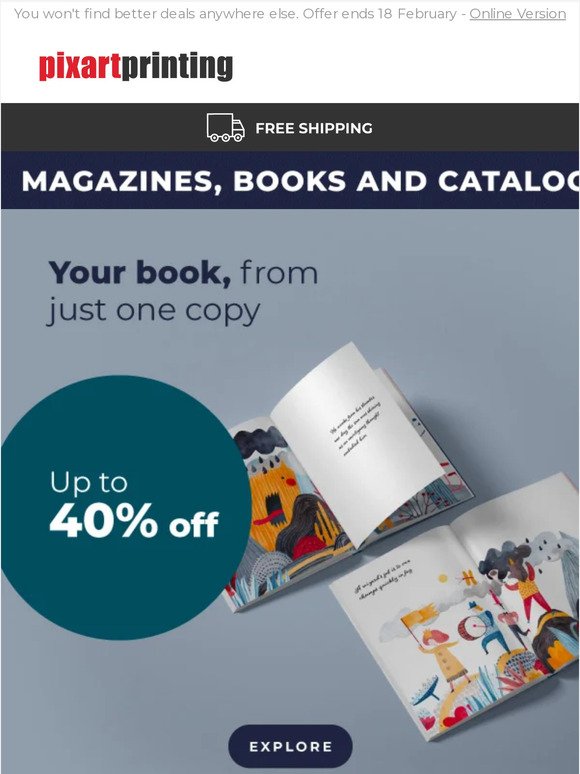 Up to 40% off magazines, books and catalogues. Get more value with us.
