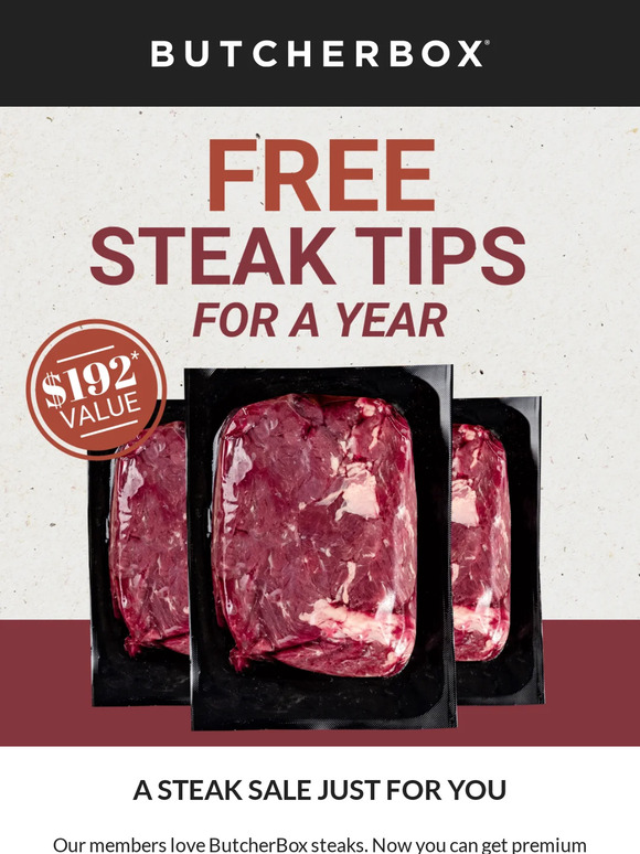 ButcherBox Get FREE steak tips all year long 🥩 Milled