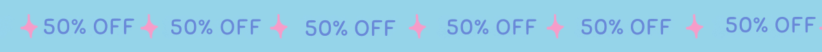 50% off banner