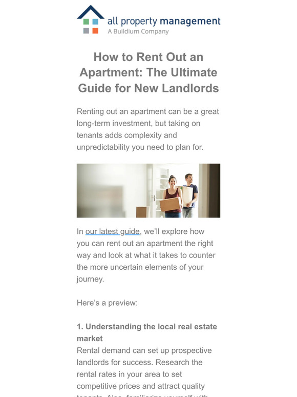 All Property Management [Guide] How to rent out an apartment Milled
