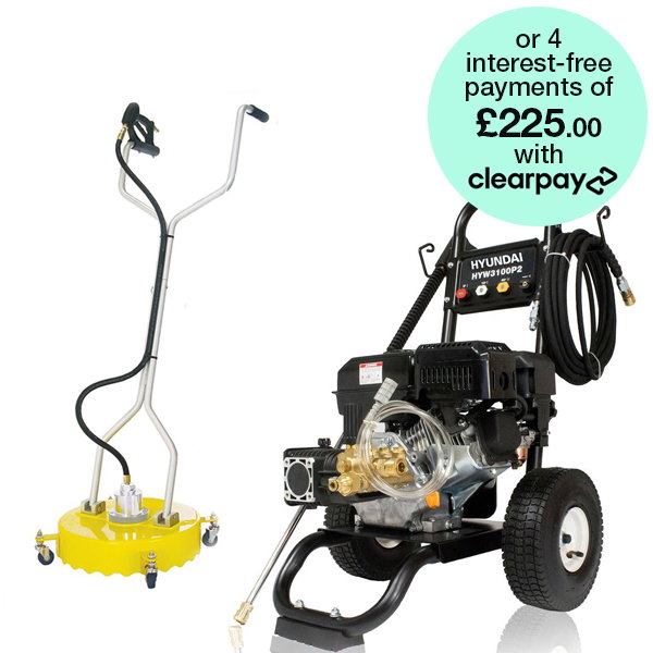 Hyundai 3100psi 212cc 10L/min Petrol Pressure Washer & 18" Flat Surface Cleaner | HYW3100P2 + 85.403.005