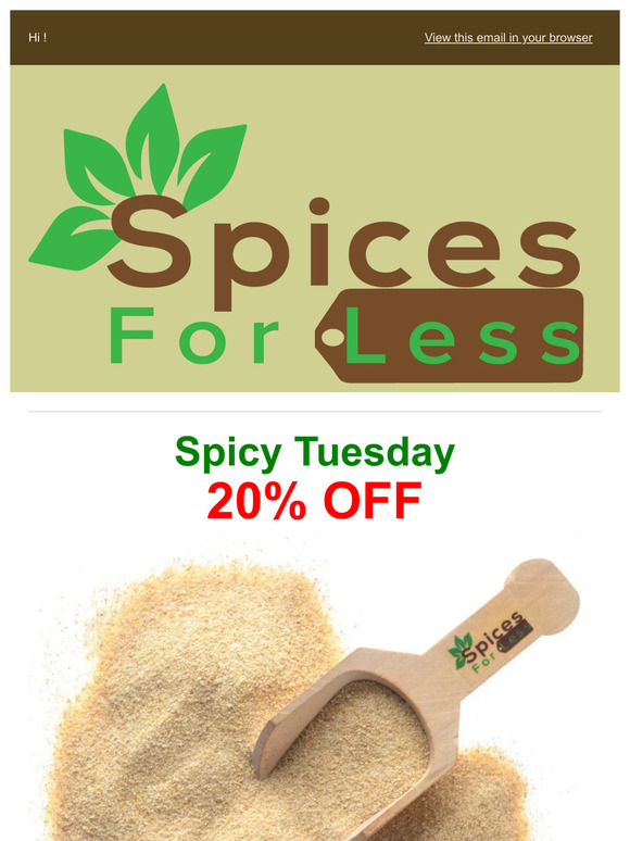 Spicy Tuesday! 20% Off This Favorite Item!