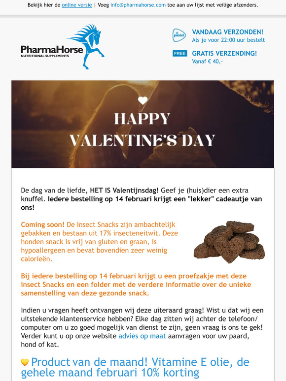 💙 Fijne Valentijnsdag! Gratis cadeautjes, 10% op product van de maand