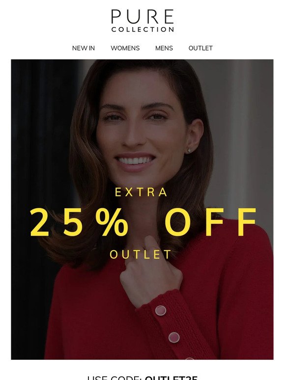 Extra 25% Off Outlet