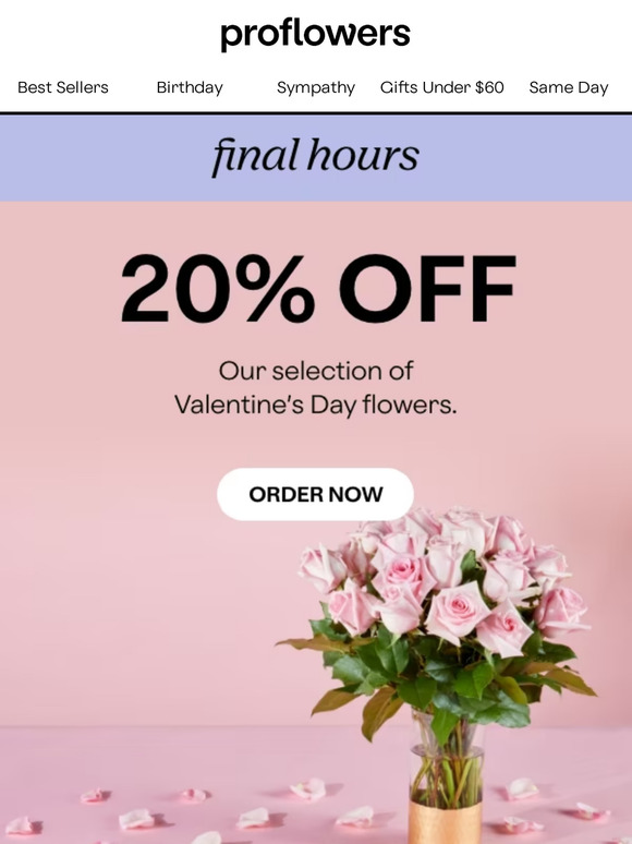 ProPlants Send Love with 20 Off Flowers! Milled