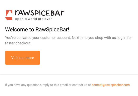 Customer account confirmation