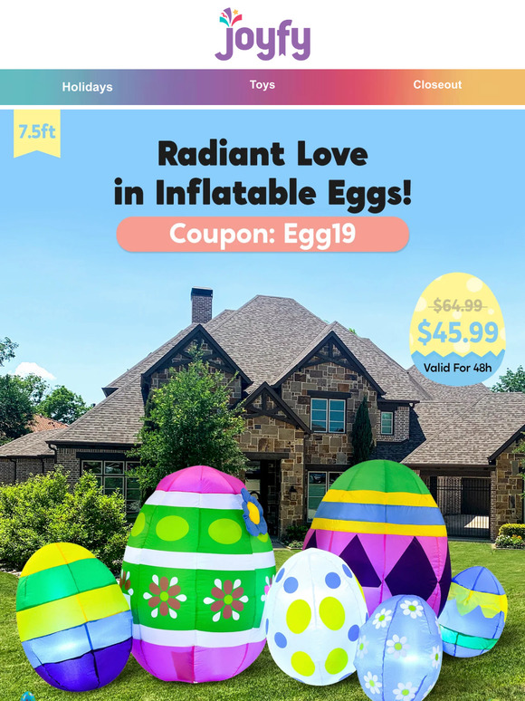 Joyfy: Easter Cheer Delivered: 7.5ft LED Egg – A Festive Must-have for ...