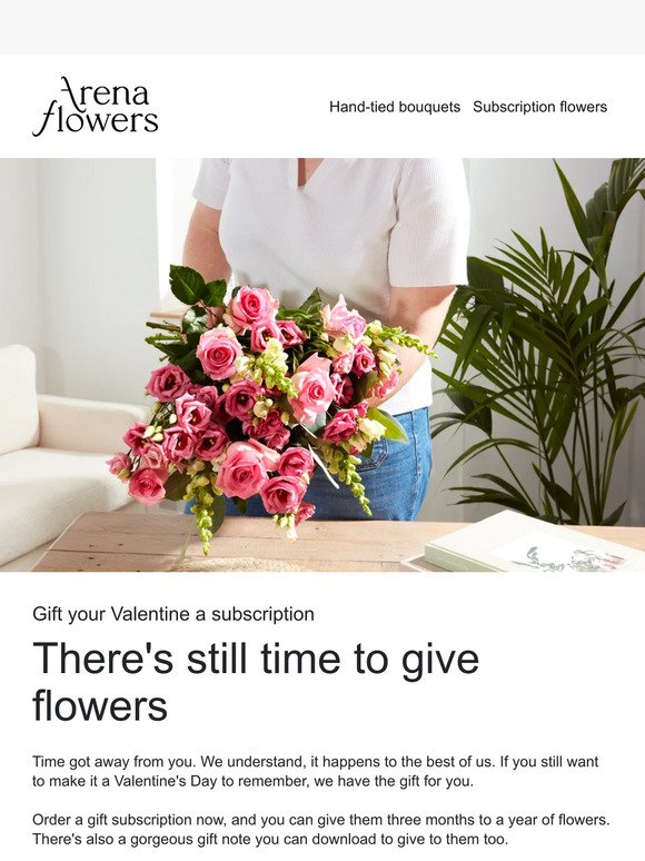 There's still time to give flowers