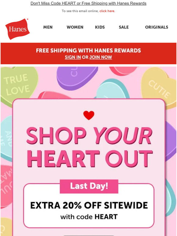 Hanes Email Newsletters: Shop Sales, Discounts, and Coupon Codes