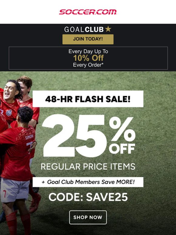 ⚽️ 🤩 48-hr Flash Sale Happening on Deals you will LOVE!