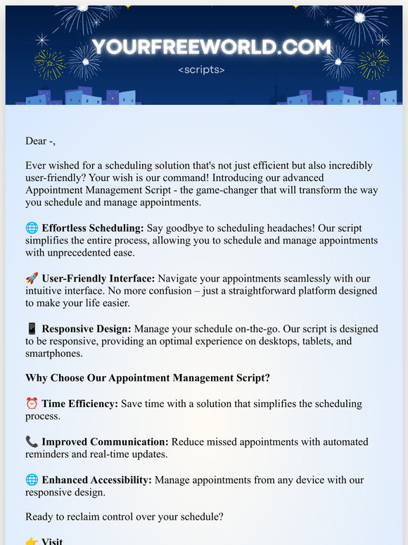 Master Your Schedule with Our Revolutionary Appointment Management Script!