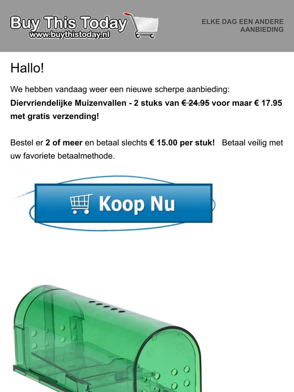 Nieuwsbrief van Buythistoday