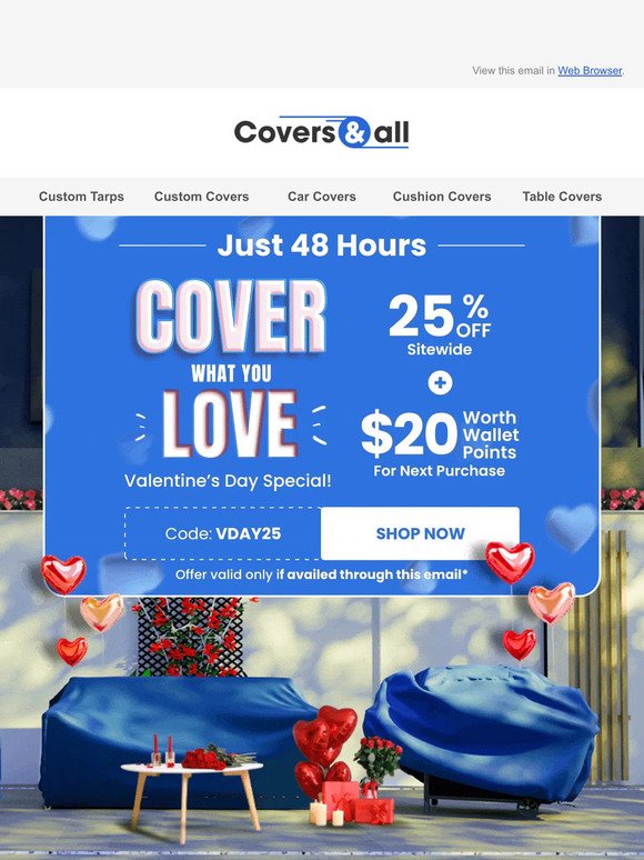 48 Hours of Love in the Air, Savings in the Cart!