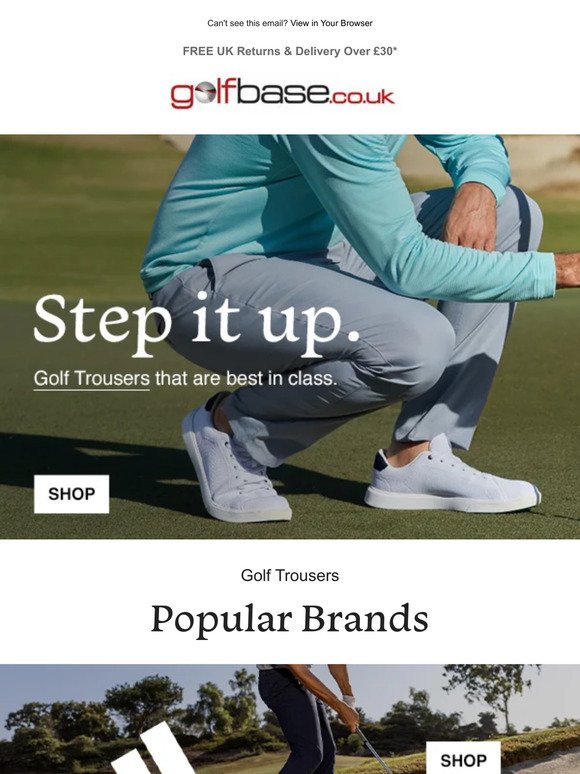 Step it up with new 2024 Golf Trousers 👖