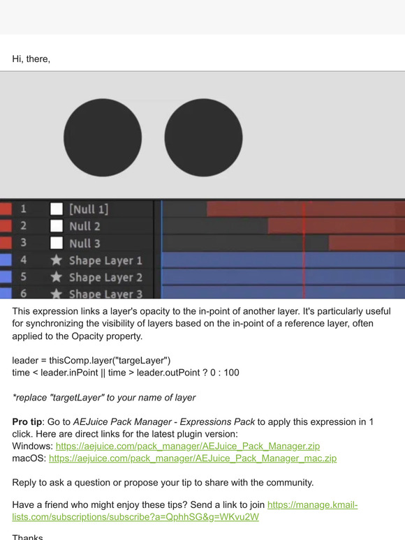 Link Opacity To In Point expression