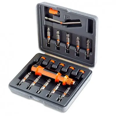 Coffret d'embouts magnétiques pour visser & clouer MICATON Orange - 19 pièces