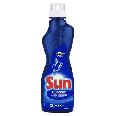 Liquide rinçage lave-vaisselle SUN - Classic Triple Action - 500ml