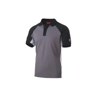 Polo de travail manches courtes DUCATI - taille S - gris clair/noir