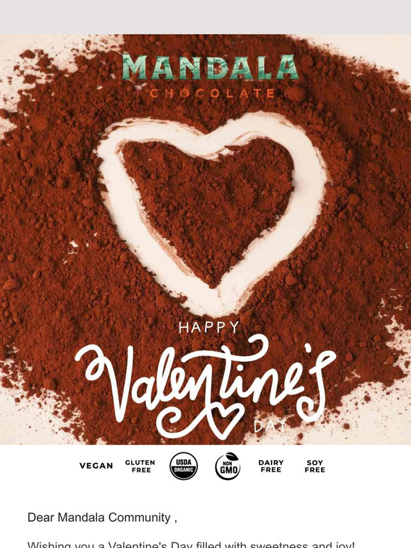 ❤️Happy Valentine's Day from Mandala Chocolate! 🍫🍃