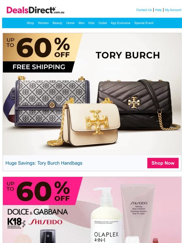 Tory Burch Bags Up To 60% Off + Free Shipping!