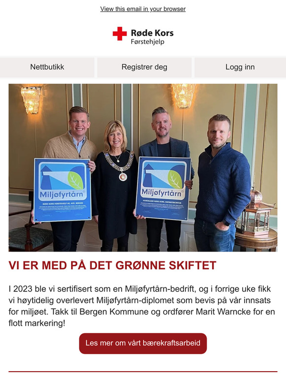 Nyhetsbrev fra Røde Kors Førstehjelp ⛑️