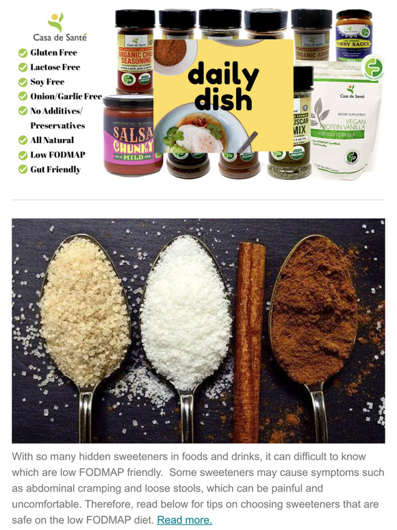 Casa de Sante Low FODMAP Sweeteners Milled