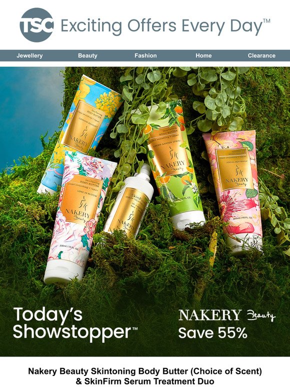 Today’s Showstopper™ - Nakery Beauty Skintoning Body Butter & SkinFirm Serum Duo