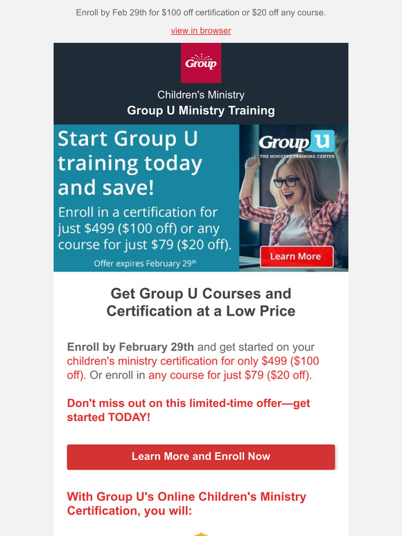 Unlock Group U Courses & Certification Savings!
