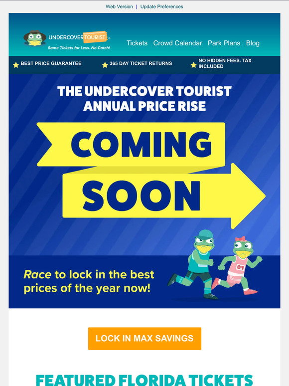 undercovertourist.com: The Undercover Tourist Annual Price Rise Coming Soon  | Milled