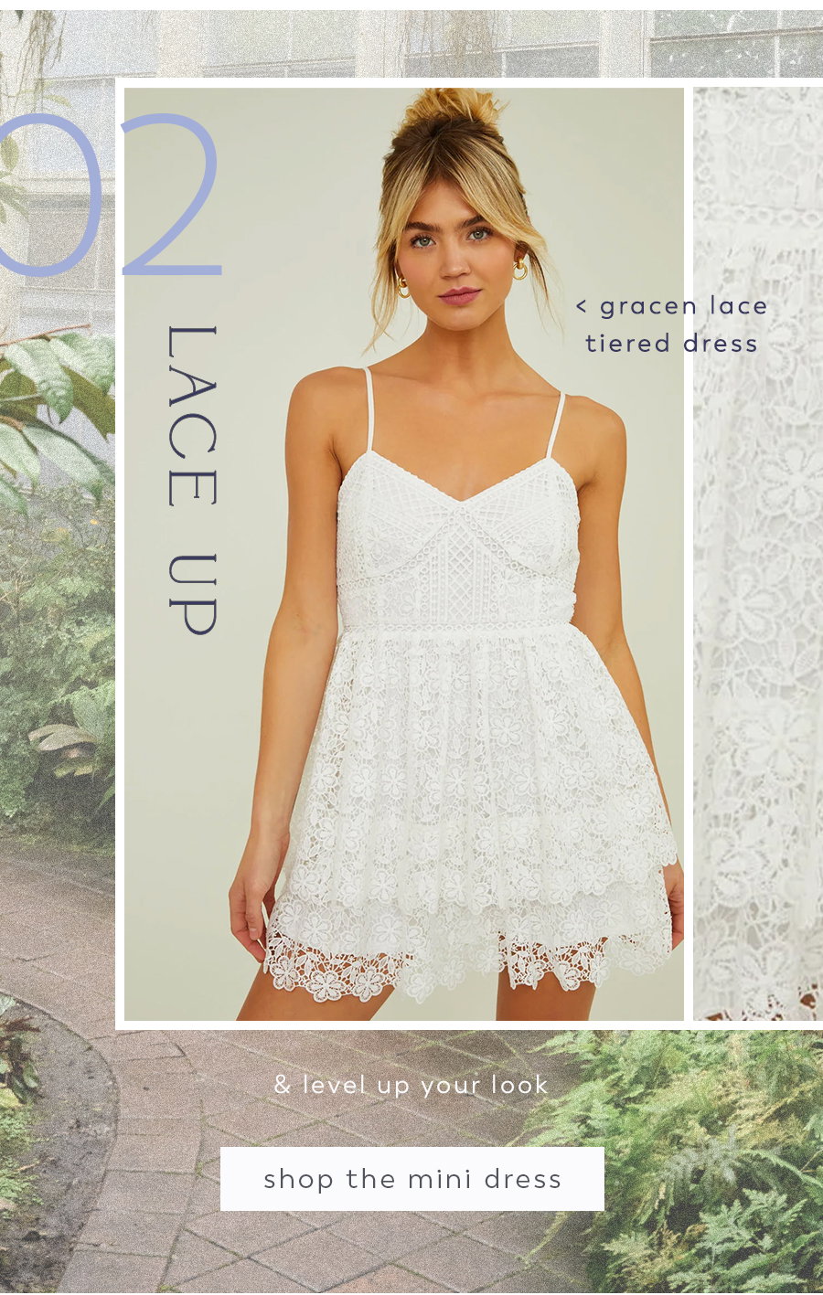 Shop the Gracen Lace Tiered Dress