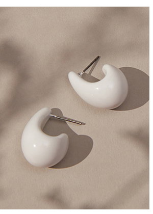 The Enamel Teardrop Hoops
