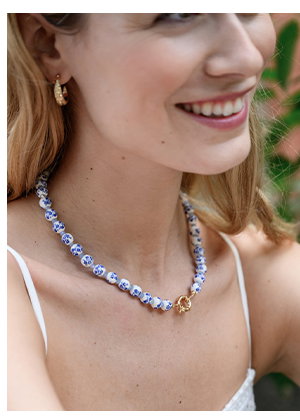 The Painted Ceramic Beaded Necklace
