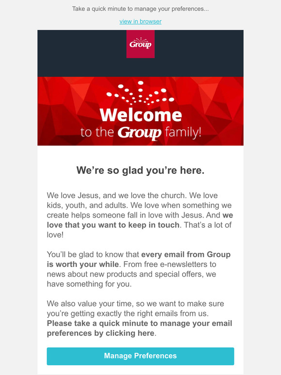 Thank you for opting to receive our emails!