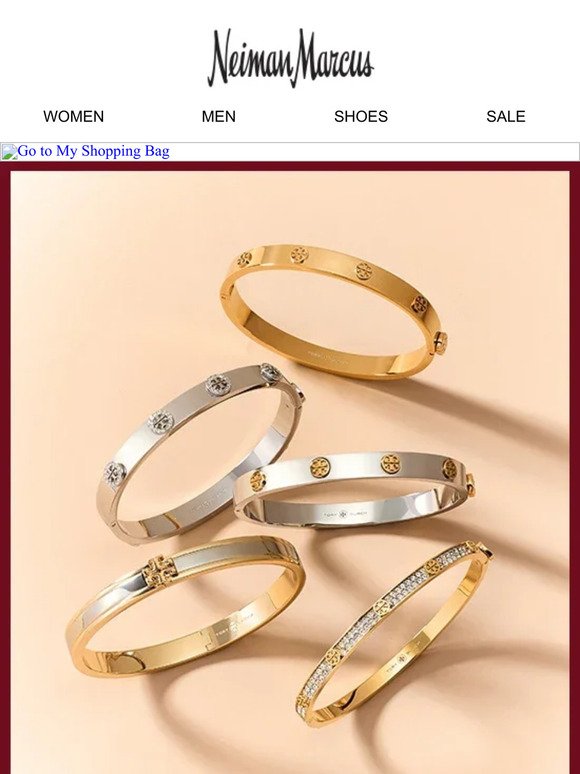 Stackable bangles by Tory Burch