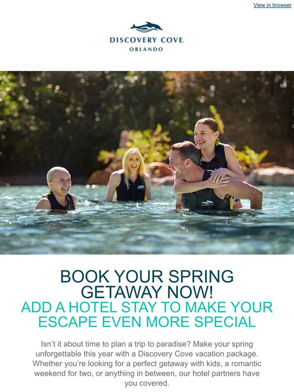 Book Your Spring Getaway Now!