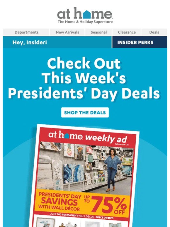 Our Weekly Ad is here with Presidents' Day savings