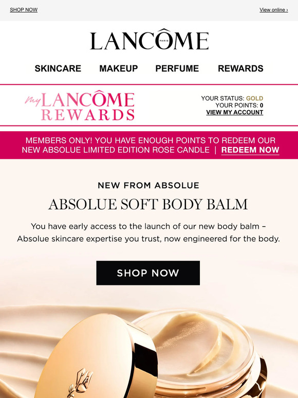 Lancôme US: 🔓 Early Access: New Absolue Soft Body Balm | Milled