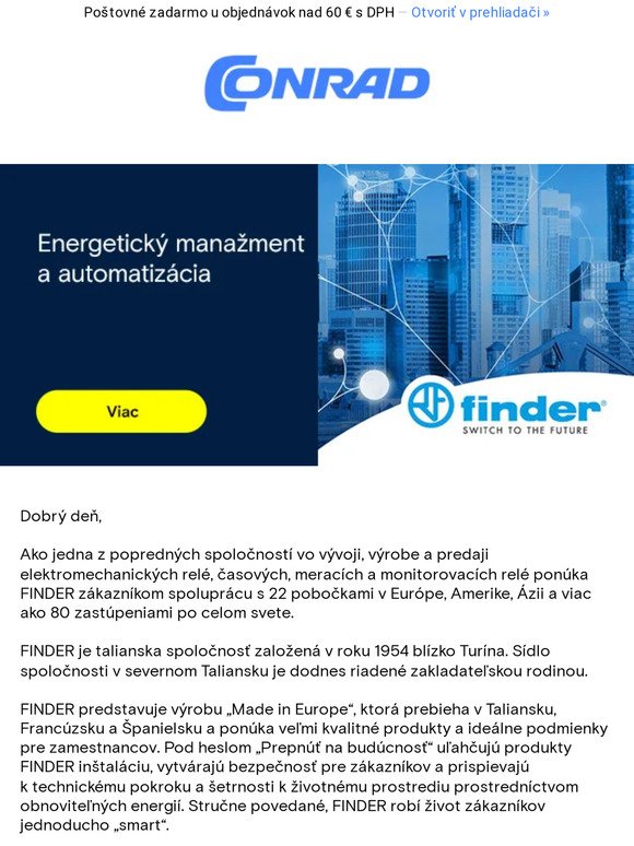 FINDER - energetický manažment a automatizácia