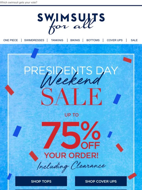 FWD: Up to 75% off Presidents Day Sale