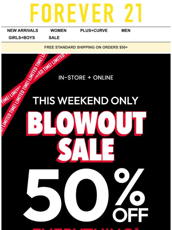 50% off Everything 🎉