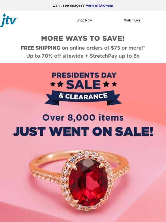 8,000 items just went on sale! 💍