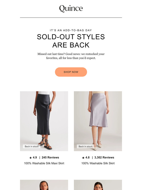 Quince Happy Friday, here’s a giant restock! Milled