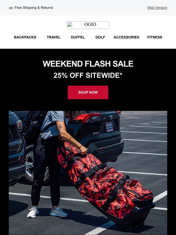 Weekend Flash Sale: 25% Off Sitewide