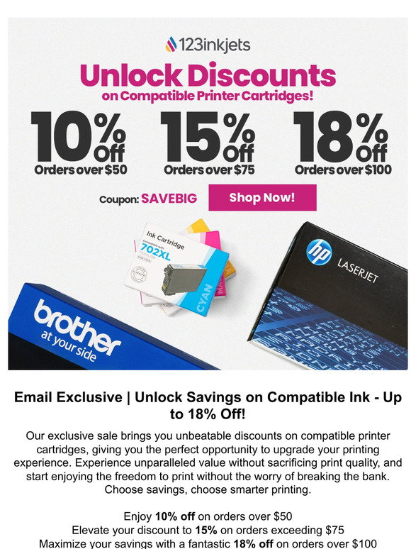 123inkjets: Email Subscribers Only: Unlock Discounts on Printer Ink ...