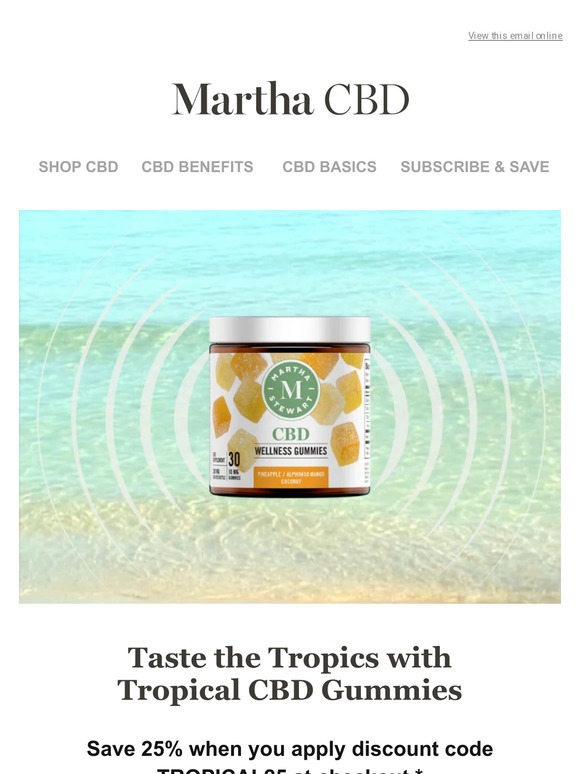 Save 25% on Tropical CBD Gummies
