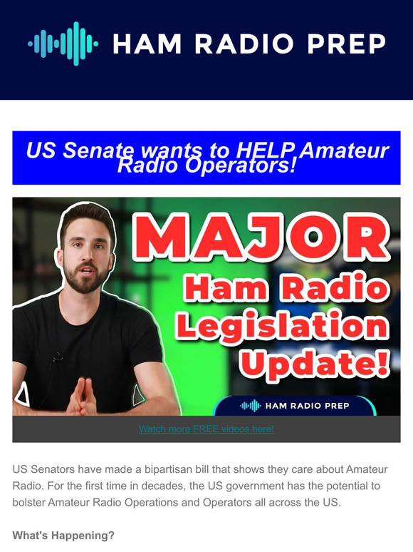 🚨 Urgent Support NEW Ham Radio Legislation! Milled